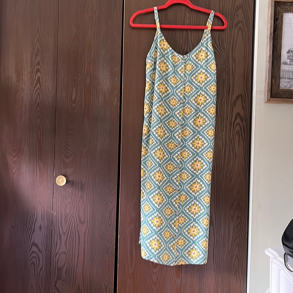 O'Neill Blue and Yellow Geometric Dress